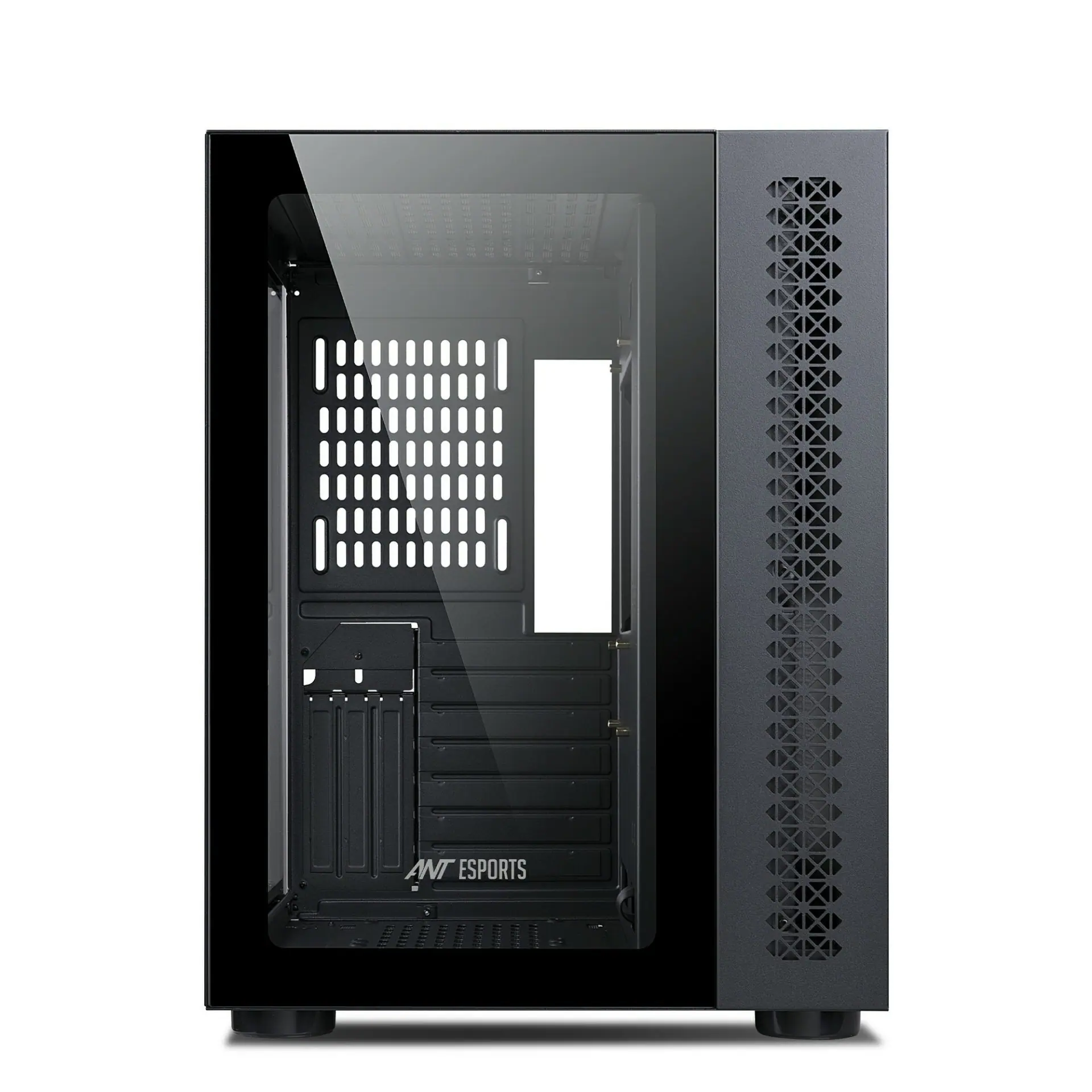 Ant Esports Gaming Cabinet Crystal ARGB Dual Chamber Black view 7
